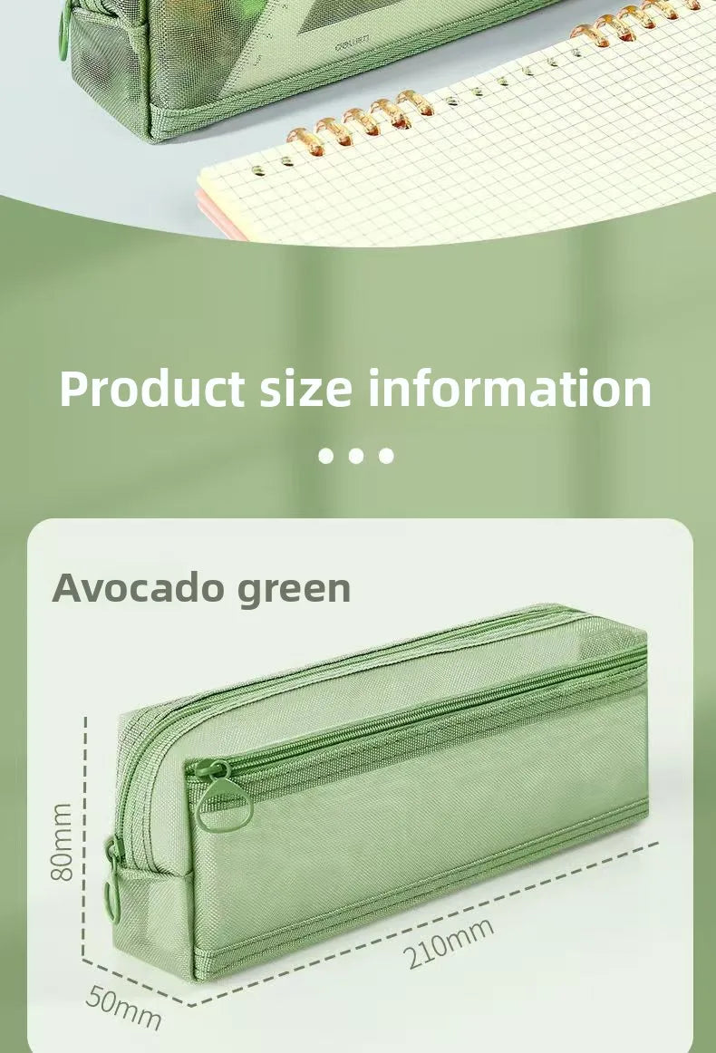Transparent Polyester Pencil Case For Learning, Durable And Lightweight Stationery Organizer