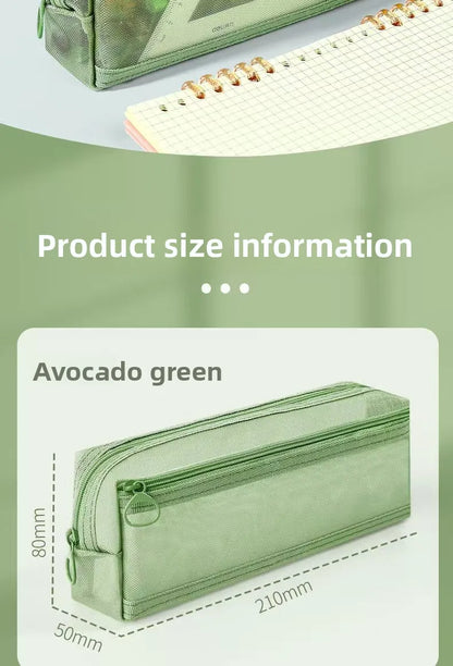 Transparent Polyester Pencil Case For Learning, Durable And Lightweight Stationery Organizer