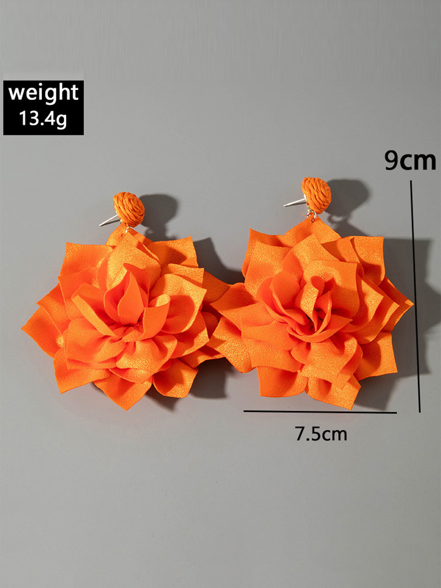 Flower Shape Drop Earrings