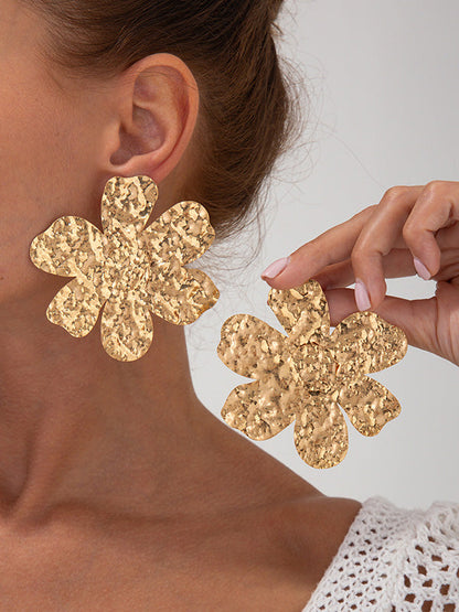 Irregularity Flower Shape Earrings Accessories
