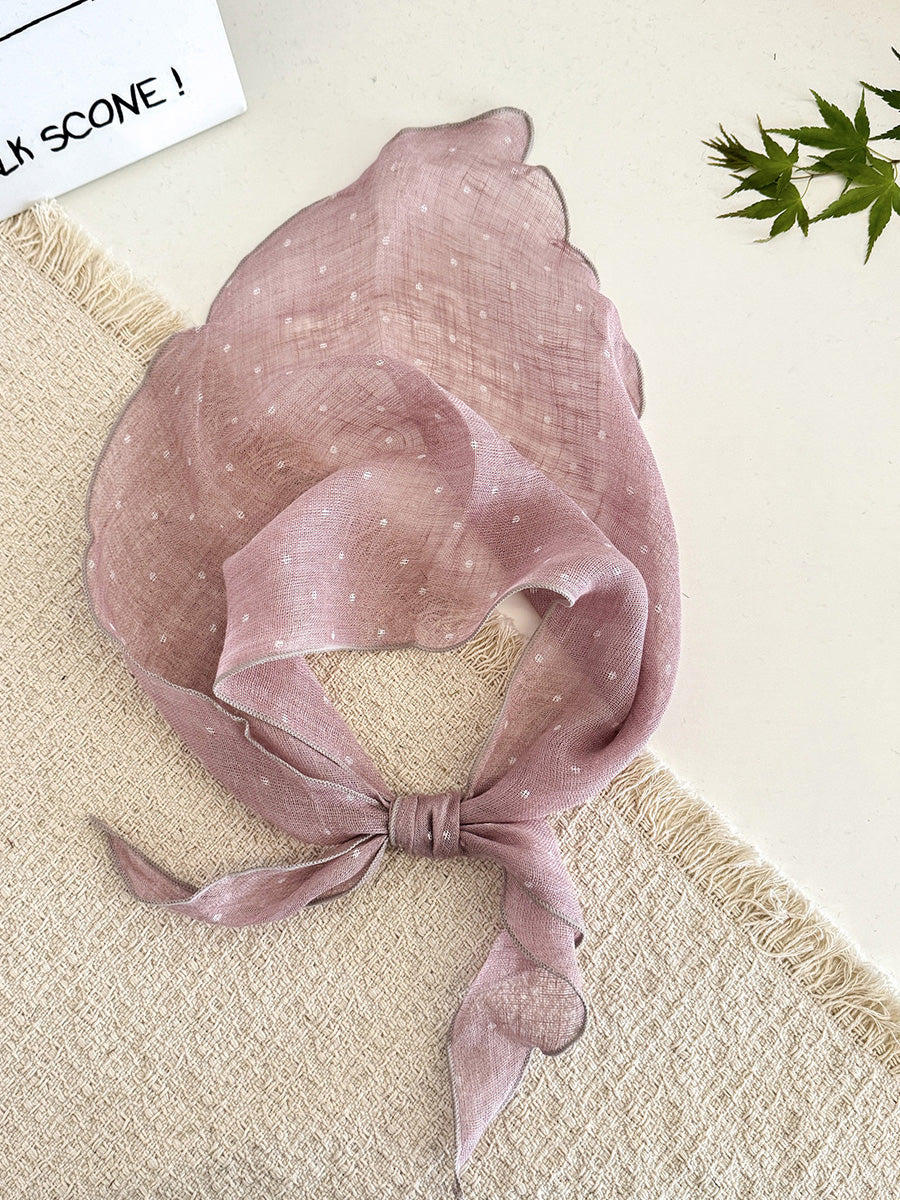 Women Summer Stripe Plaid Soft Triangle Scarf