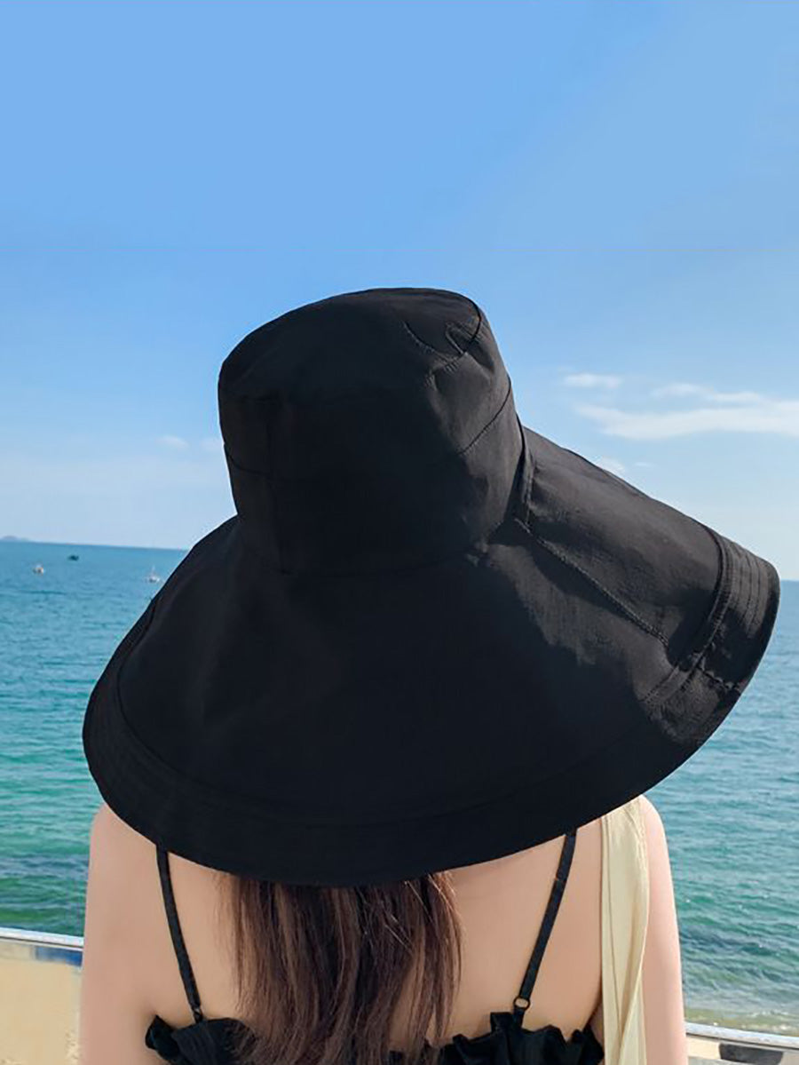 Women Casual Large Brim Dual-side Wearing Sunproof Hat