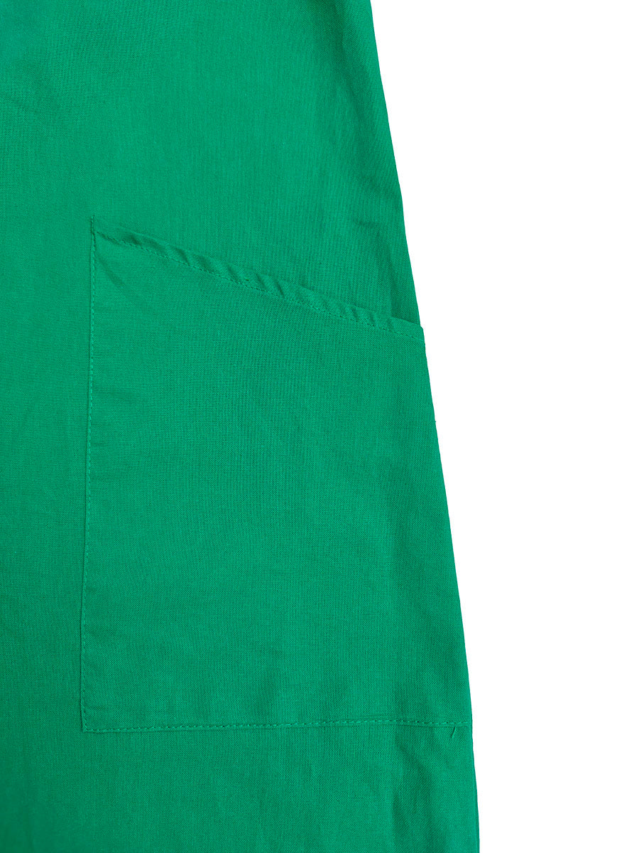 Solid Color Buttoned Wide Leg Sleeveless Stand Collar Jumpsuits