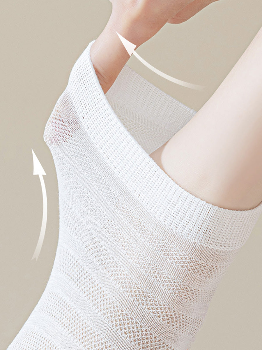 Women Casual Summer Stripe Thin Stripe Short Socks