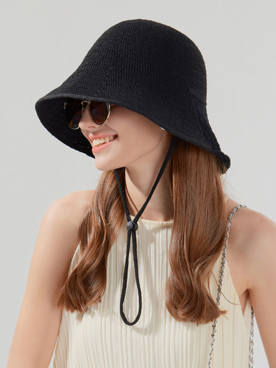 Women Casual Pure Color Knit Sunproof Hat