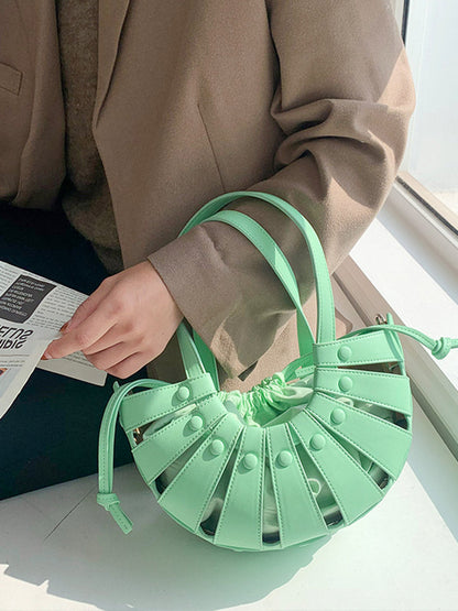 Drawstring Hollow Evening Bags & Clutches