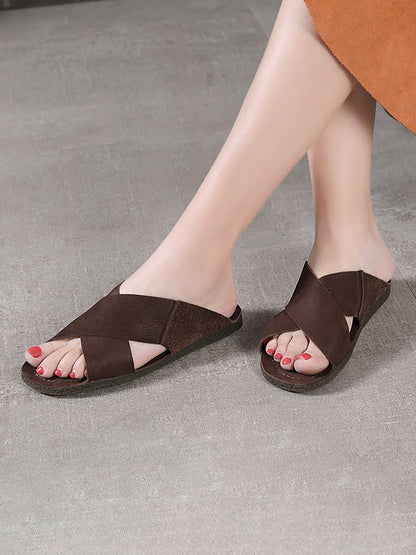 Spring Summer Retro X-shape Slippers