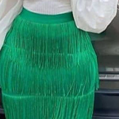 summer simple style solid color midi dress skirts