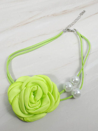 Three-Dimensional Flower Necklaces Accessories