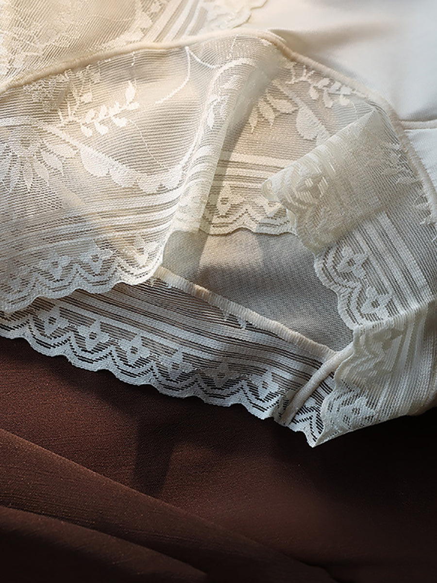 3 Pieces Women Summer Lace High Waist Underwear