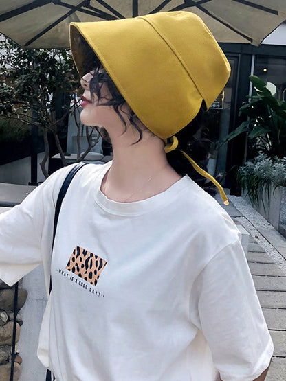 Going Out Solid Color Sun Protection Fisherman Hat