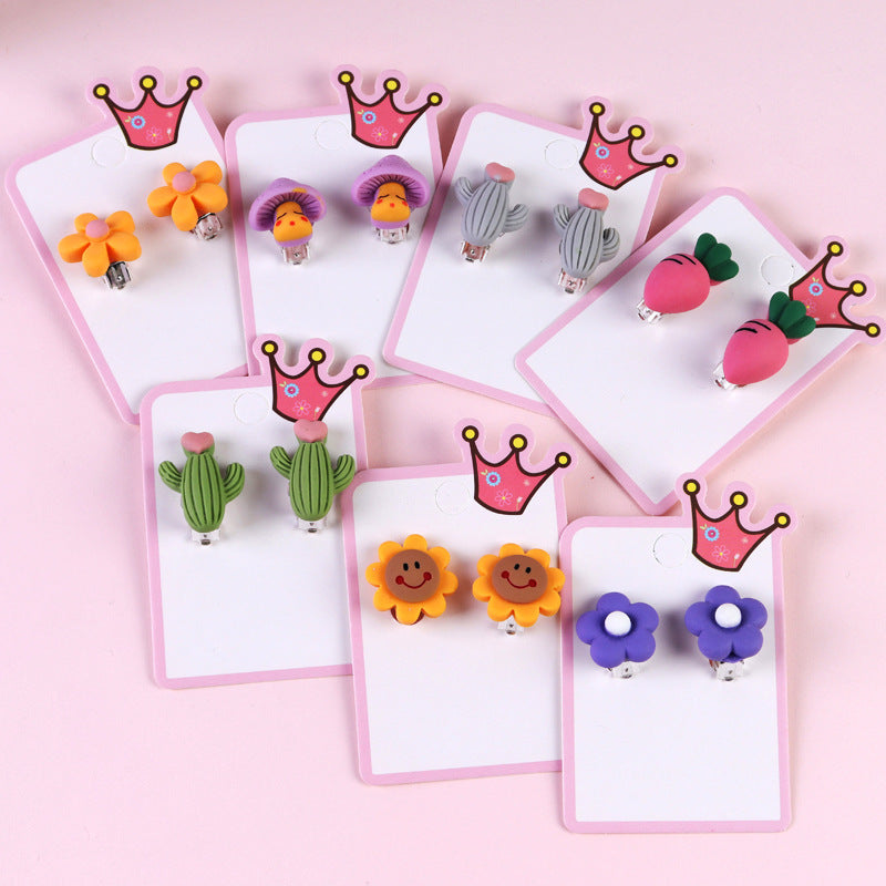Cartoon Ear Cuffs For Kids In Colorful Plastic Featuring Fun Cartoon Style Design