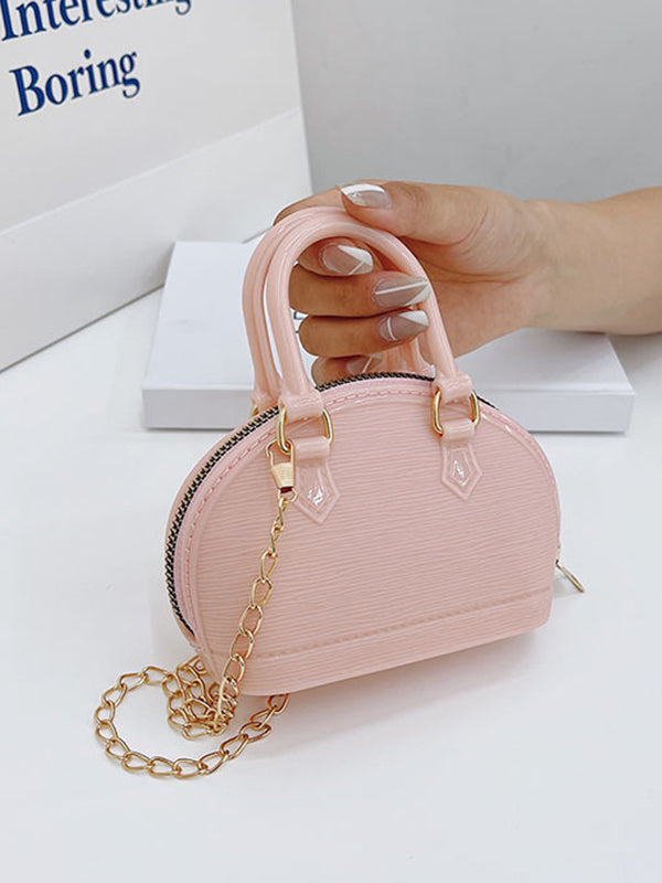 Chains Geometric Zipper Crossbody Bags Satchels