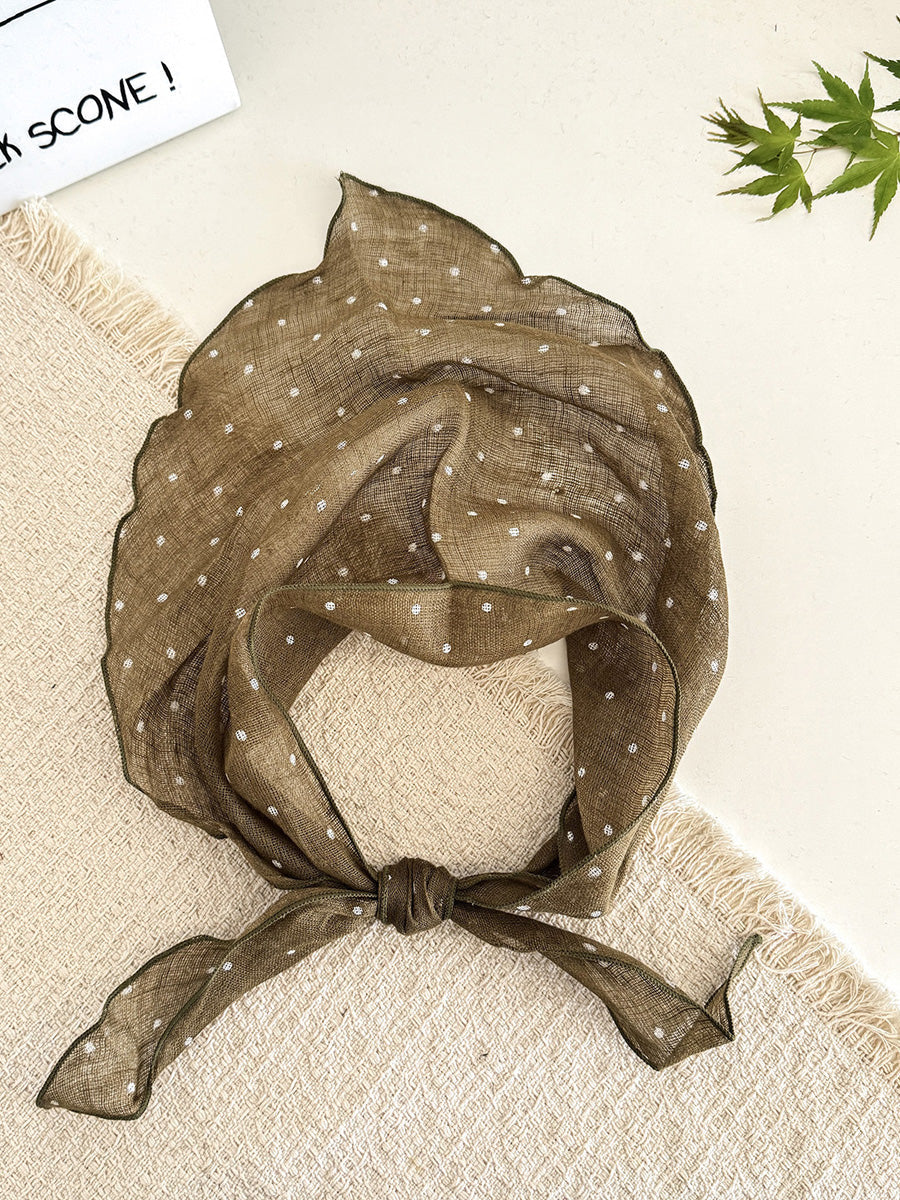 Women Summer Stripe Plaid Soft Triangle Scarf