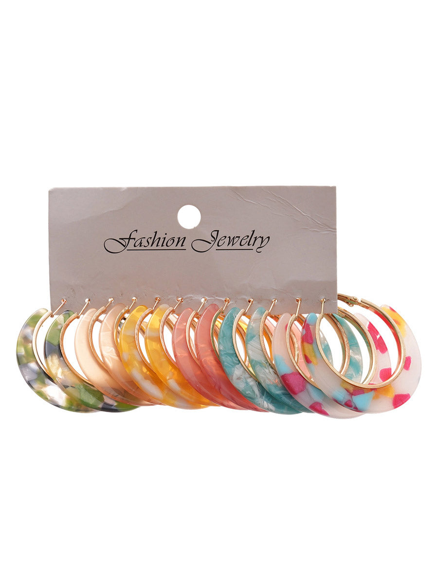 Hoop Tie Dye Earrings Accessories