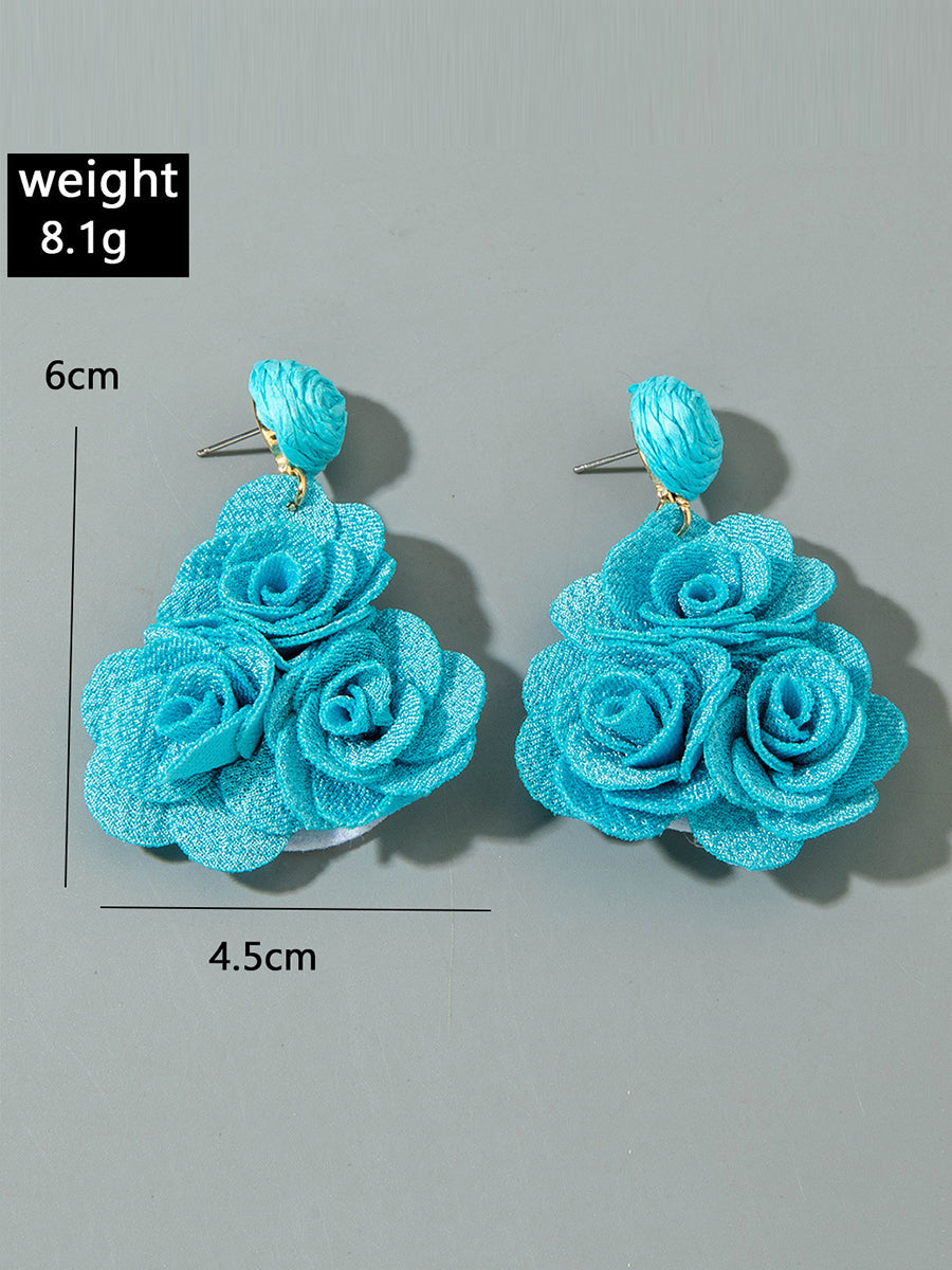 Flower Shape Drop Earrings