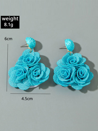 Flower Shape Drop Earrings