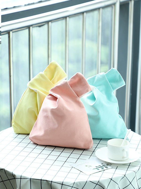 Solid Color Split-Joint Mini Bags
