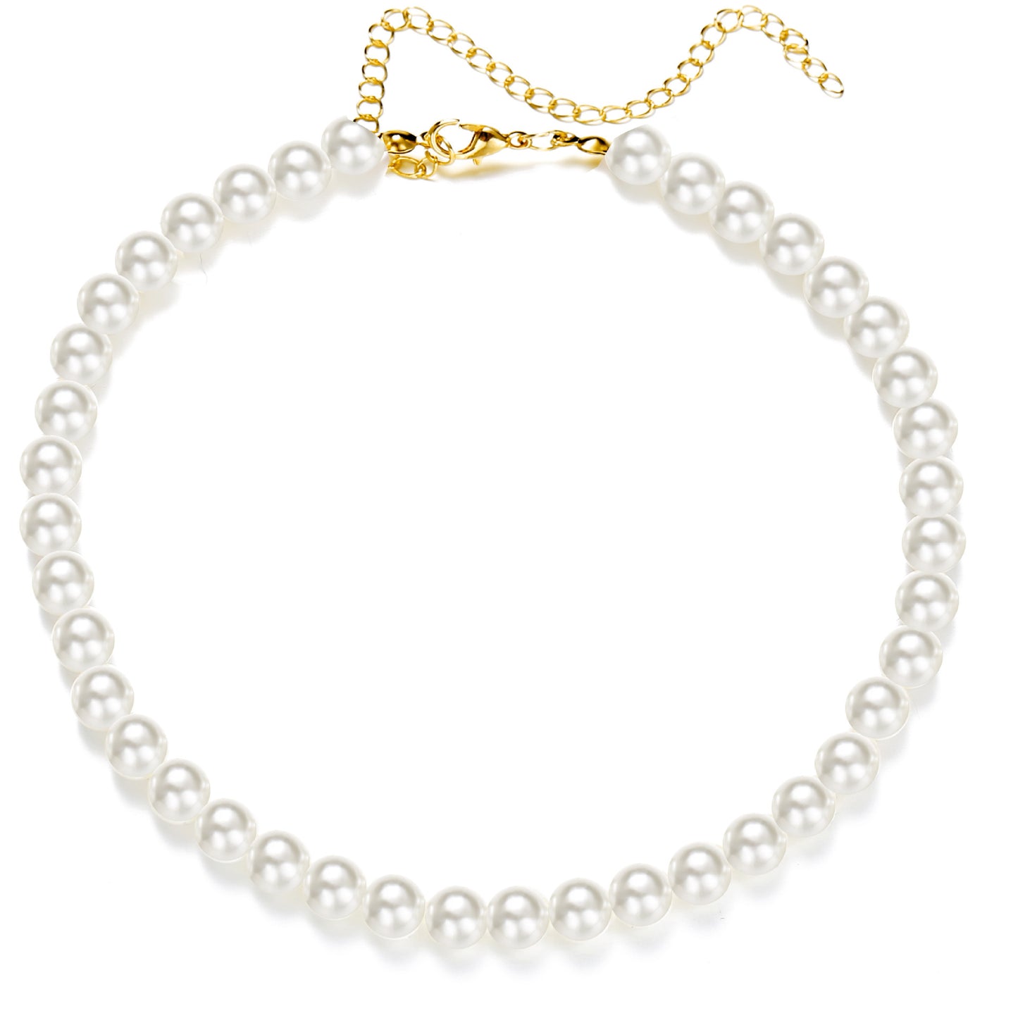 Baroque Style Three Layer Pearl Necklace With Beaded Chain Featuring Resin Pendant For Women