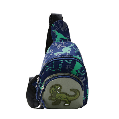 Unisex Bear Square Canvas Fanny Pack With Tassel And Sling Strap, Kids Shoulder Bag