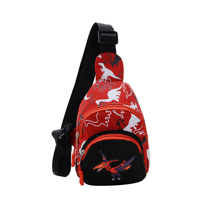 Unisex Bear Square Canvas Fanny Pack With Tassel And Sling Strap, Kids Shoulder Bag