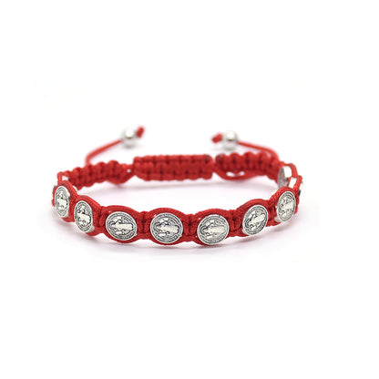 Unisex Red Cross Bracelet Featuring Rope Chain And Alloy Material With Braid Craftsmanship