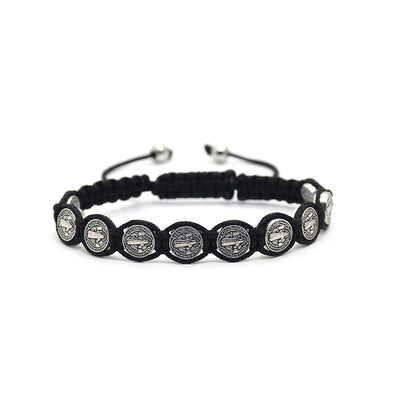 Unisex Red Cross Bracelet Featuring Rope Chain And Alloy Material With Braid Craftsmanship
