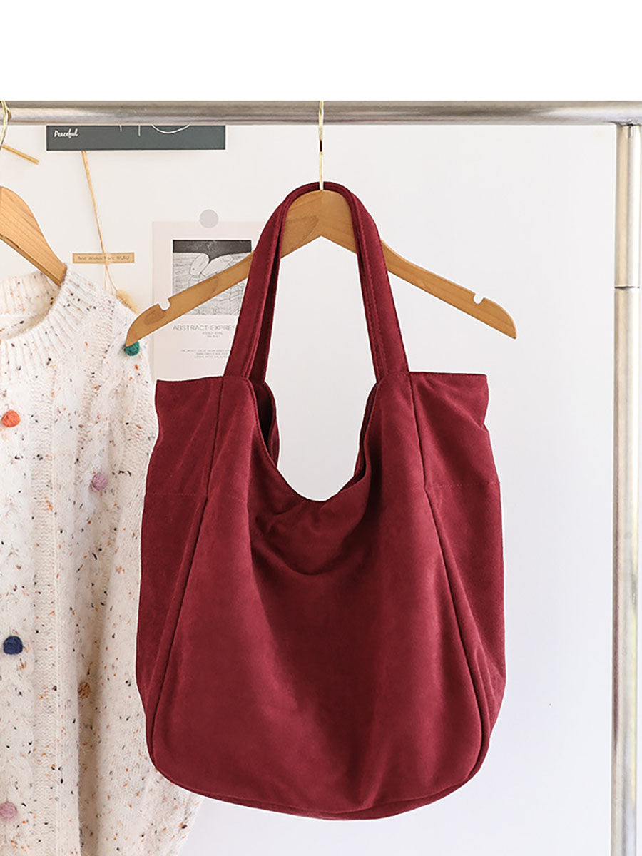 Women Casual Pure Color Flannel Bag