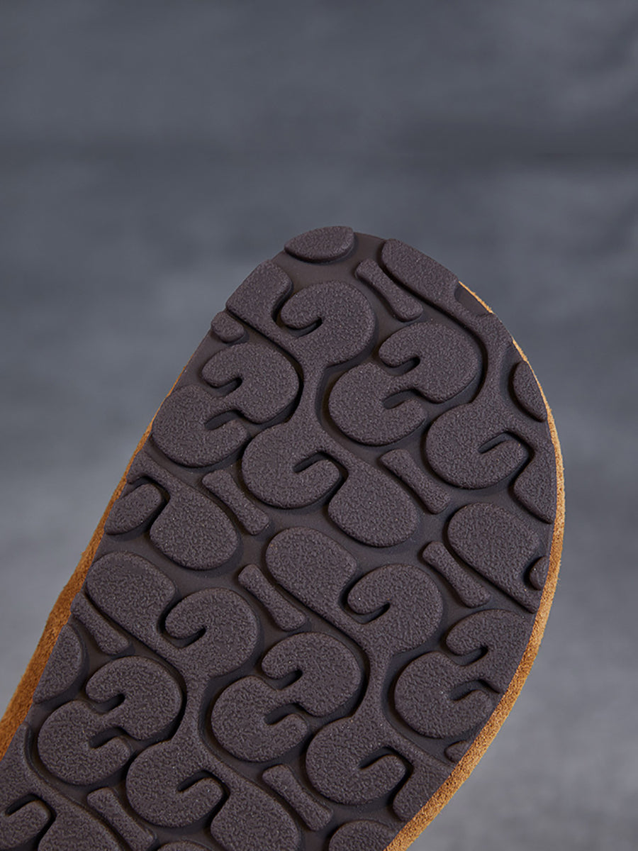 Women Summer Suede Leather Weave Flat Shoes