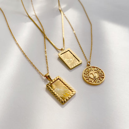 Clouds Necklace For Women Featuring Electroplated 304 Stainless Steel With 18K Real Gold Plated Cable Chain