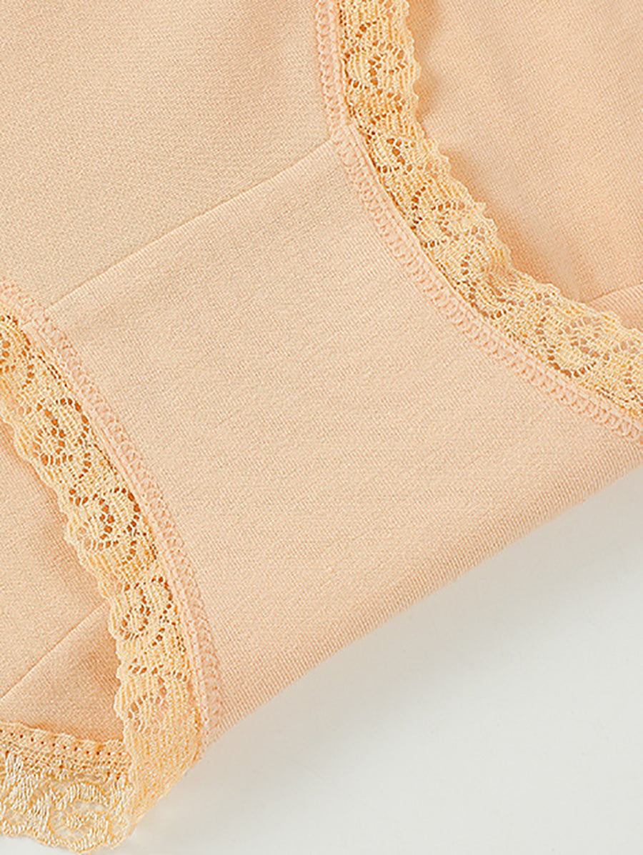 4 Pieces Women Artsy Lace High Waist Underwear
