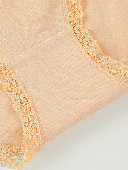 4 Pieces Women Artsy Lace High Waist Underwear