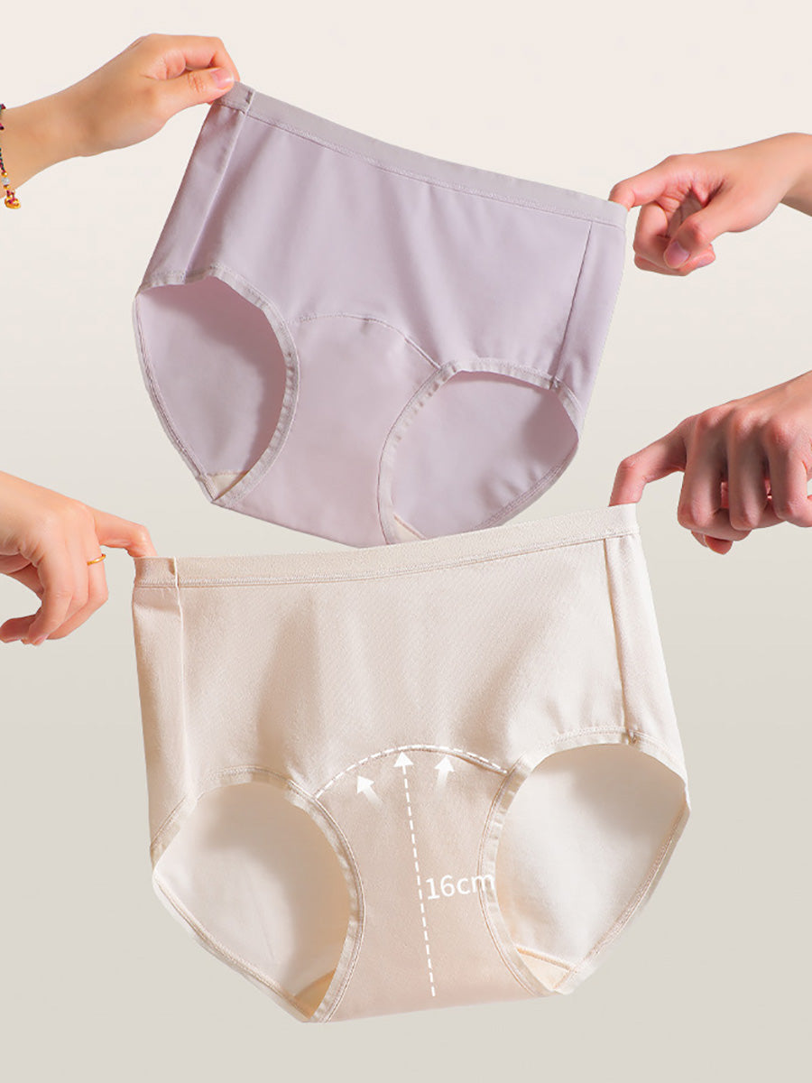 4 Pieces Summer Women Pure Color 100%Cotton Underwear