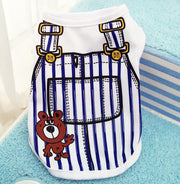 Vest-Bear Fake Suspenders Dark Blue