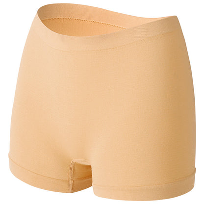 Solid Color Seamless Mid Waist Nylon Panties For Women, Normal Type, Suitable For All Seasons