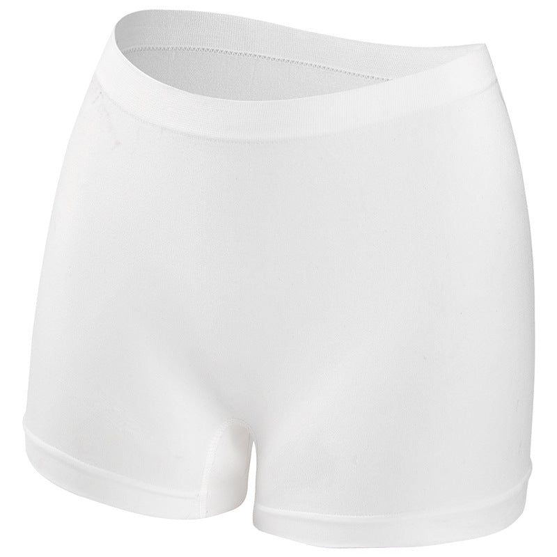 Solid Color Seamless Mid Waist Nylon Panties For Women, Normal Type, Suitable For All Seasons