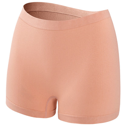Solid Color Seamless Mid Waist Nylon Panties For Women, Normal Type, Suitable For All Seasons