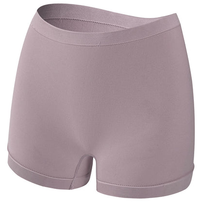 Solid Color Seamless Mid Waist Nylon Panties For Women, Normal Type, Suitable For All Seasons
