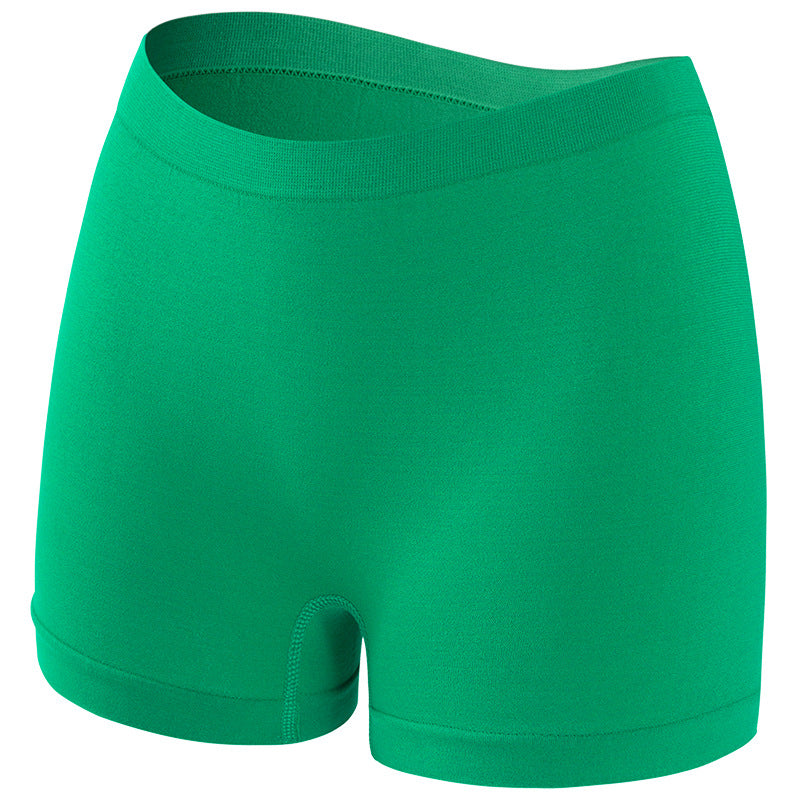 Solid Color Seamless Mid Waist Nylon Panties For Women, Normal Type, Suitable For All Seasons