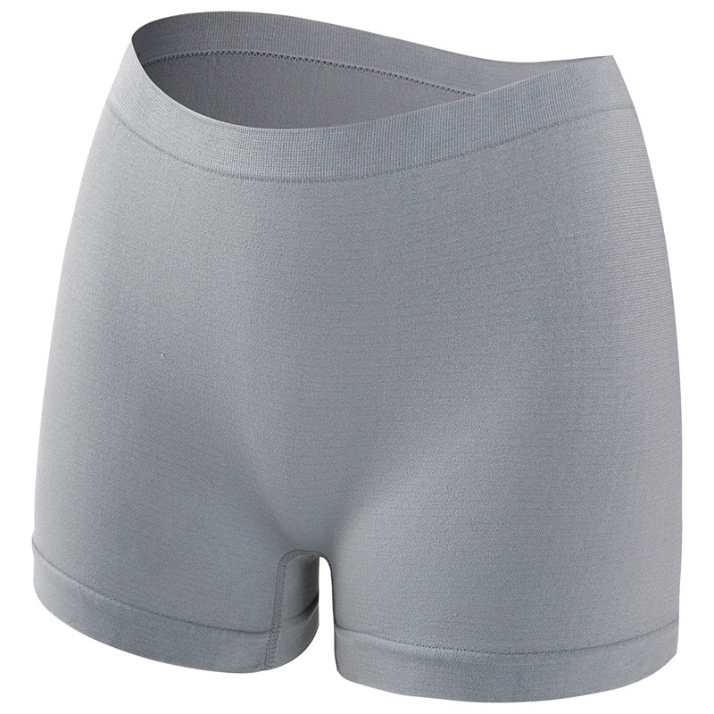 Solid Color Seamless Mid Waist Nylon Panties For Women, Normal Type, Suitable For All Seasons