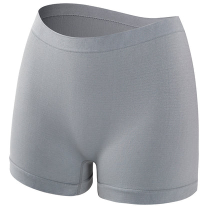 Solid Color Seamless Mid Waist Nylon Panties For Women, Normal Type, Suitable For All Seasons