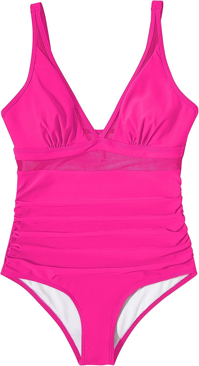 Solid Color White One-Piece Swimsuit In Nylon Fabric, Perfect For Beach Wear