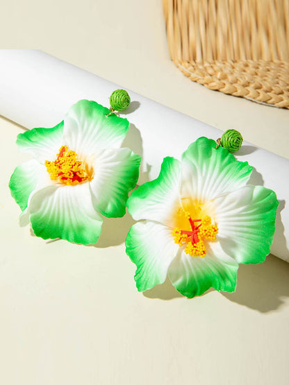 Flower Shape Drop Earrings