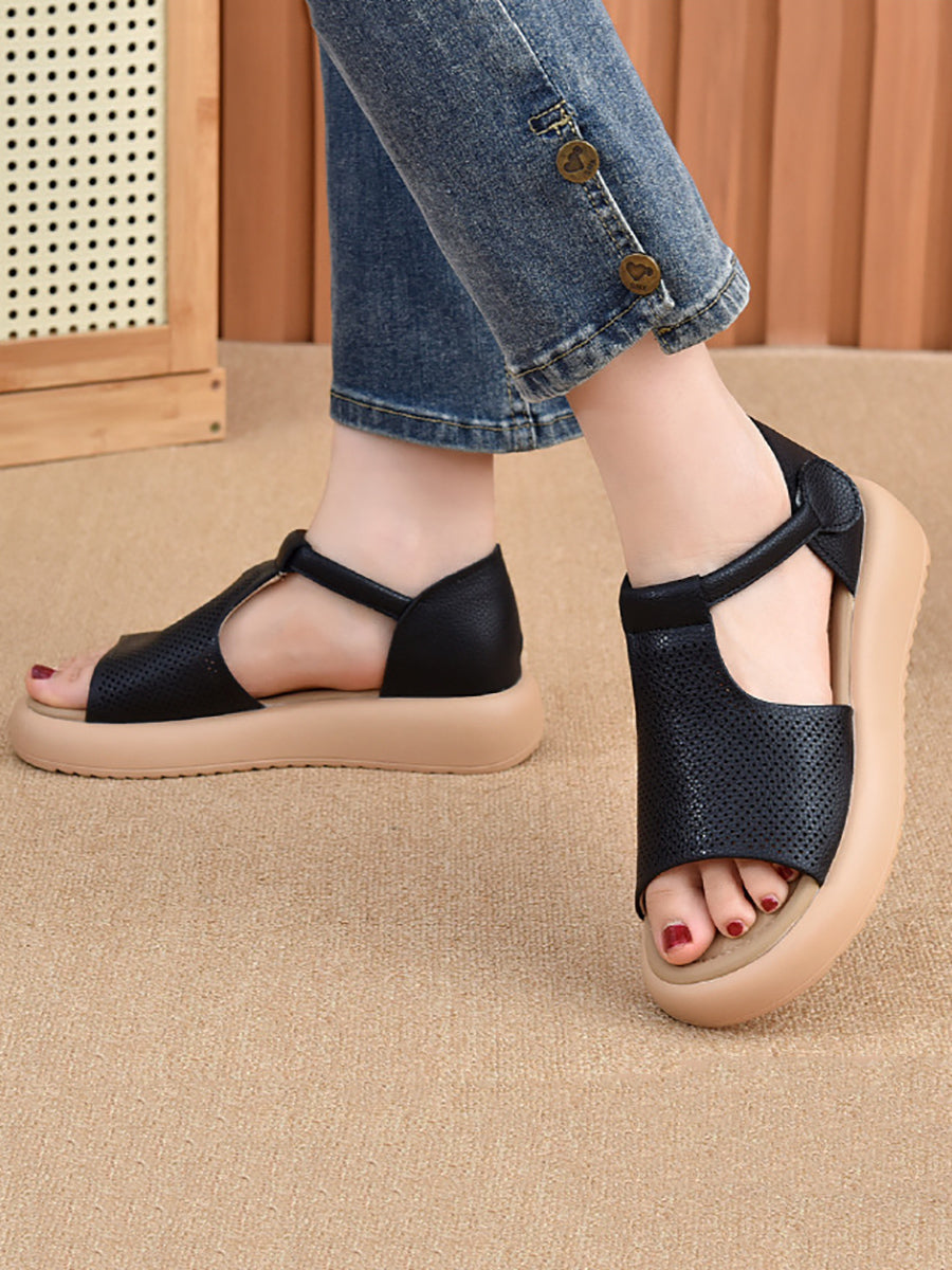 Women Summer Casual Leather Platfrom Sandals