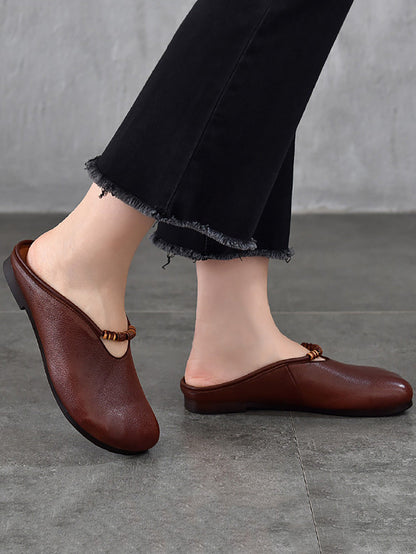Women Vintage Summer Soft Leather Sandals