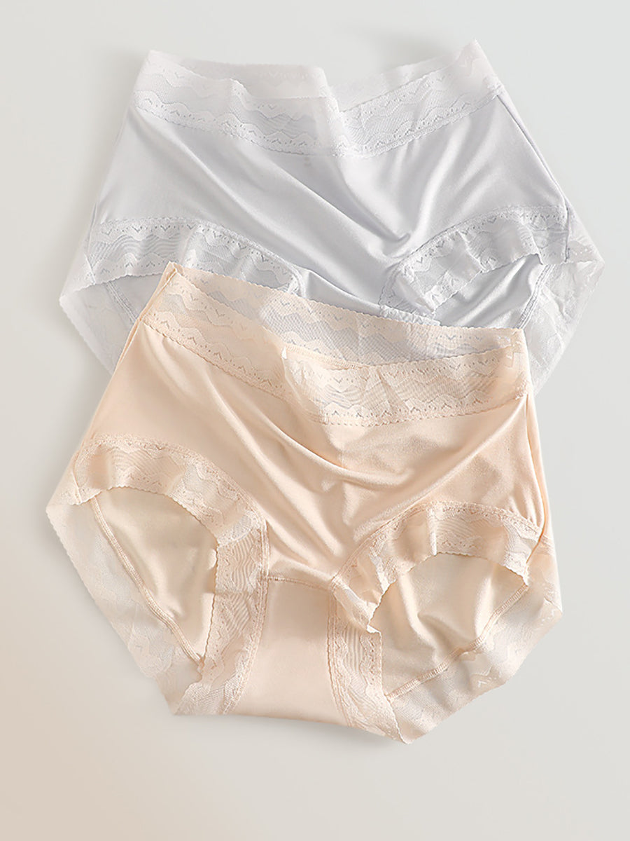 4 Pieces Women Summer Thin High Waist Underwear