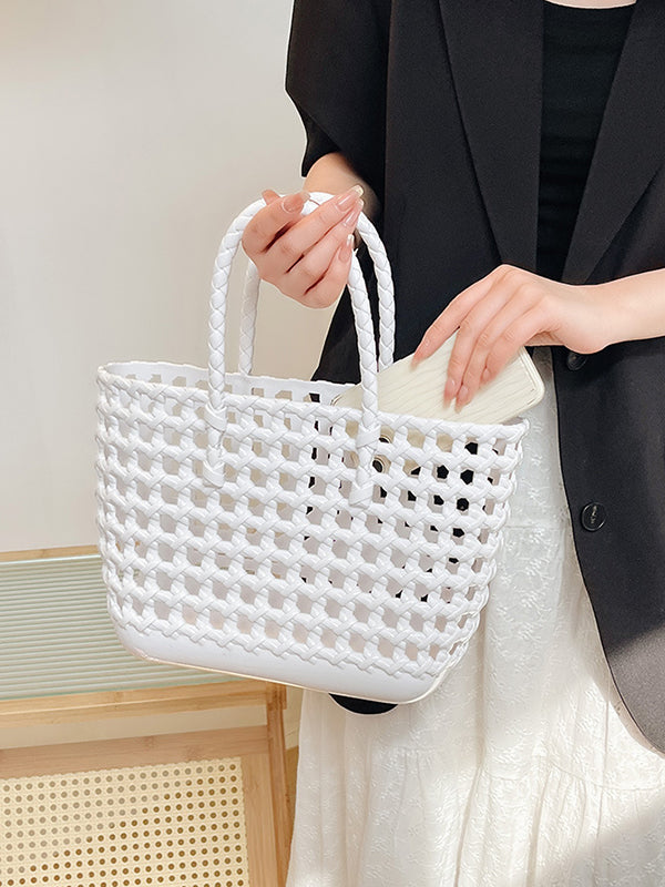 Hollow Solid Color Handbags