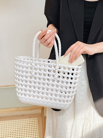 Hollow Solid Color Handbags