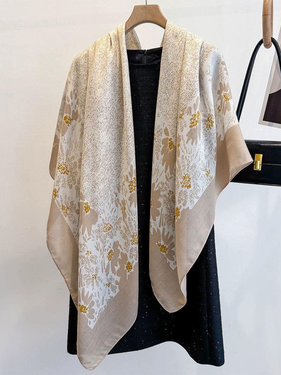Flower Print Shawl&Scarf