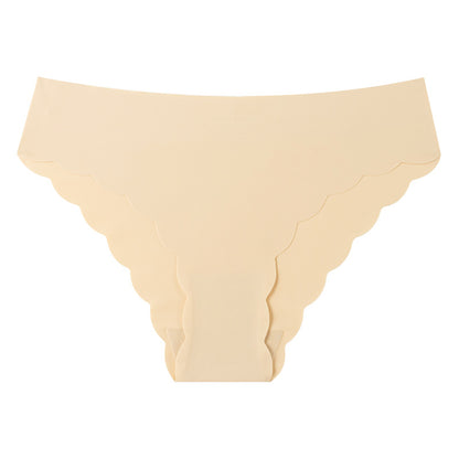 Solid Color Seamless Low Waist Briefs For Women In Nylon Fabric Suitable For All Seasons